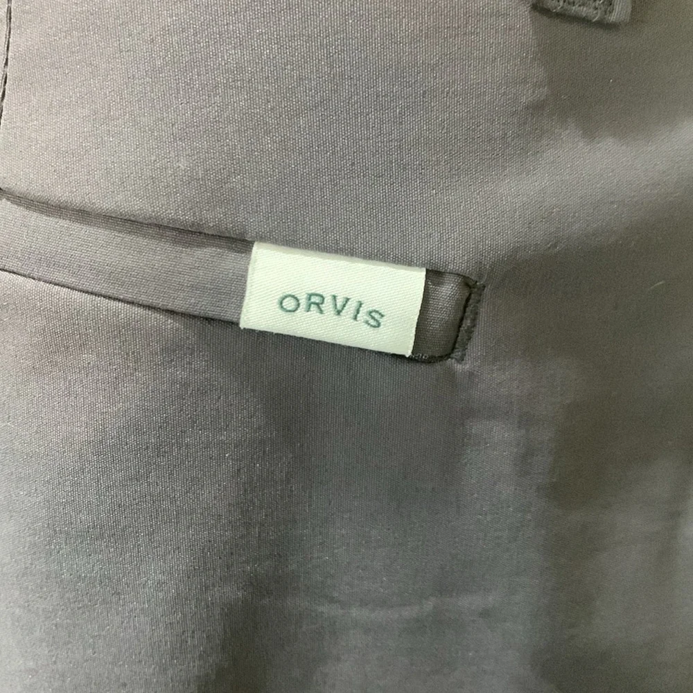 Orvis sz 34x30 grey water repellent all weather comfort stretch hiking pants